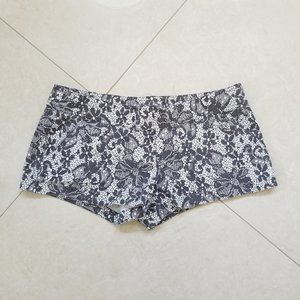 Volcom Black and White Floral Lace Shorts